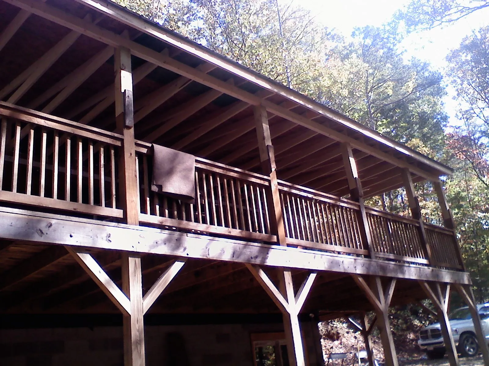 Timber framing under a new elevated porch and deck — Roof Leak Repair in Scottsdale by Roofing Brothers